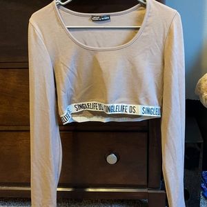 Long sleeve crop top